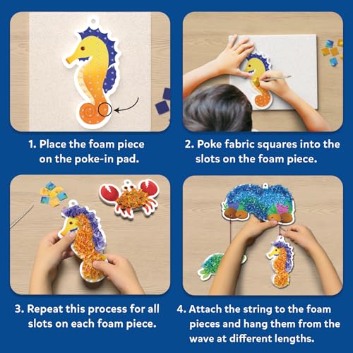 Skillmatics Poke-in Art – Underwater Animals, Wood Craft Kit, Gift for Kids - style: 7. Underwater Animals