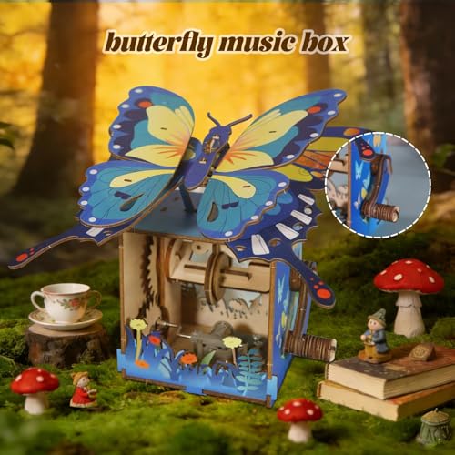 Music Park 3D Wooden Puzzle, Butterfly Music Box - color: Colorbutterfly