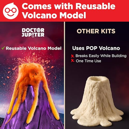 Doctor Jupiter Erupting Volcano Science Kit for Kids Ages 8+, STEM Toy - style: Volcano Science Kit: 8+