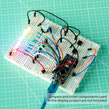 ELEGOO 400-Point Solderless Breadboard with 4 Power Rails 3PCS - size: 3 PCS 400 Point