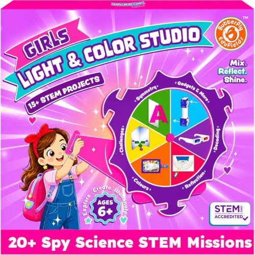 Butterfly Edufields 25+ Girls STEM Light Science Kit for 8 10 12 13 Years - style: Light Kit For Girls