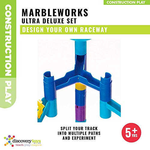 Discovery Toys MARBLEWORKS® Marble Run Ultra Deluxe Set | Kid-Powered Learning | STEM Educational Building Block Toy Learning & Childhood Development 5 Years Old and Up - style: Ultra Deluxe Set
