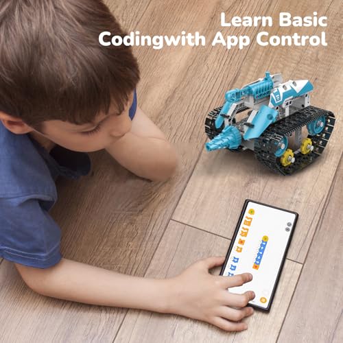 Robot Building Kit with APP/Remote Control STEM Gifts for Boys Age 6-16,Technic Coding Robotic Toys for Kids Birthday, Buildable 5in1 Models with 720 Pieces - style: K96132