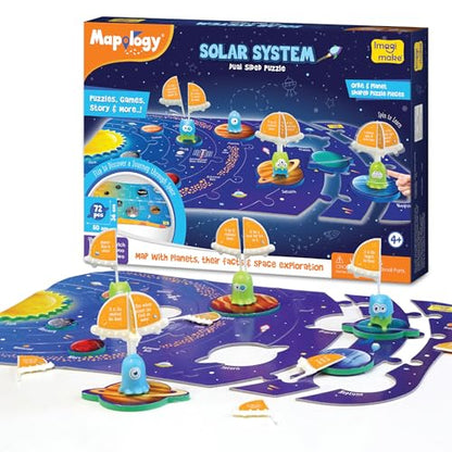 Imagimake Mapology - Solar System Jigsaw Puzzle for Kids Ages 4+ - style: Solar System