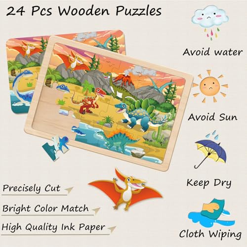 Puzzles for Kids Ages 4-6, 4 Packs 24 Piece - color: Kids Puzzles