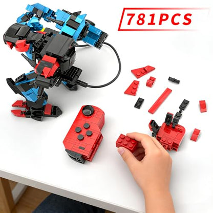 781 PCS Transforming Game Controller Robot Building Kit, 2-in-1 Retro Mecha Building Blocks Set, Gift for Boys, Adults & Collectors, Birthday Room Decor Supplies