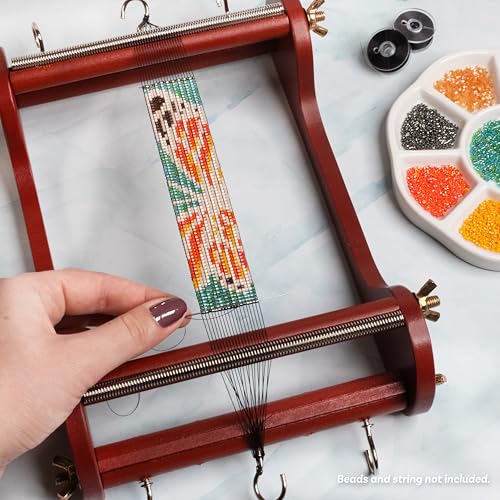 The Beadsmith Wooden Bead Loom - size: 11 x 7 x 3 inches