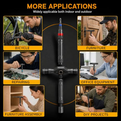 Ratchet Screwdriver Set 66-in-1 Precision Repair Tool Kit with S2 Steel Bits, T-Handle & Wrench Driver, Magnetic Case for Home DIY, Electronics, Appliance Repair - Gift for Men Husband Dad