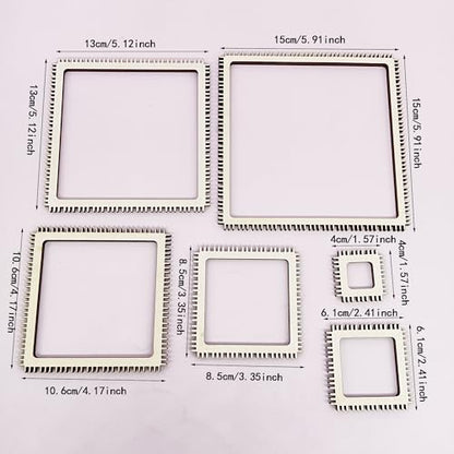 alinacutle 1 Set Weaving Loom Kit Small Weaving Loom for Beginners Wooden DIY with Wooden Stick (Square Weaving Loom Kit) - color: Square Weaving Loom Kit