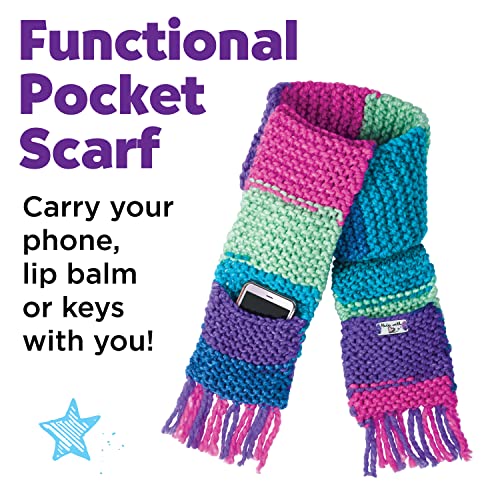 Creativity for Kids Learn to Knit Pocket Scarf - DIY Knitting Kit for Beginners, Kids Craft Kit - style: Pocket Scarf