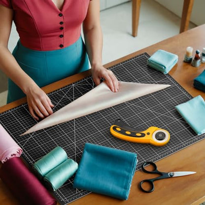 Ecraft Self Healing Cutting Mat:18" x 24" Double Sided 5-Ply Hobby Mat, A2 Rotary Cutting Sewing Mat for Crafts, Fabric,Sewing,Quilting,Scrapbooking,Projects,Grey/Black - color: Grey/Black, size: 24"L x 18"W