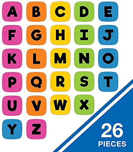 Carson Dellosa 26-Piece Dry Erase Alphabet Edu-Clings Set, 3.5" Silicone abc Letter Manipulatives, Kindergarten and Preschool Learning Activities and Phonics Games - style: Alphabet