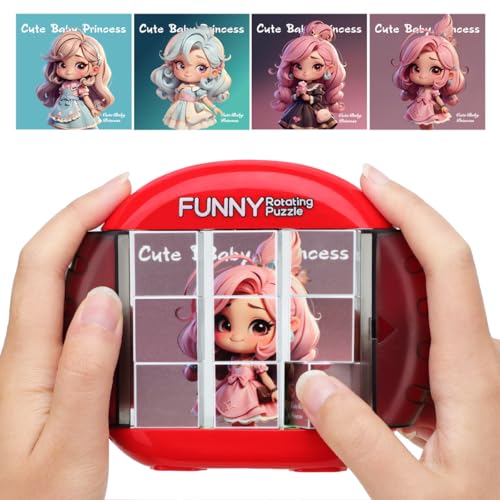 Rotating Puzzle for Toddlers Kids 3+, Travel Essentials Toys - color: Cute Little Princess