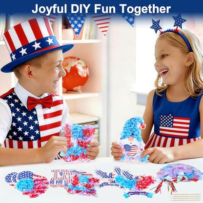 Fennoral 24 Pack 4th of July Craft Kit for Kids - color: 4th of July