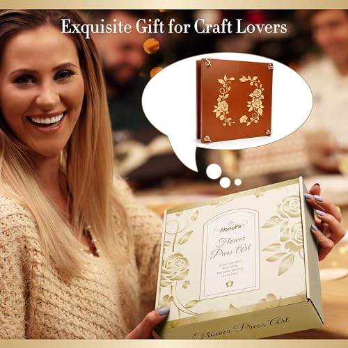 Aboofx Flower Press Kit for DIY Journal Bookmark Frame, 10" x 10" 10 Layers Wood Flower Pressing Kit with Storage Bags for Dried Flowers Plant Wedding Bouquet Preservation Kits, Gift for Craft Lovers - size: 10"x10"