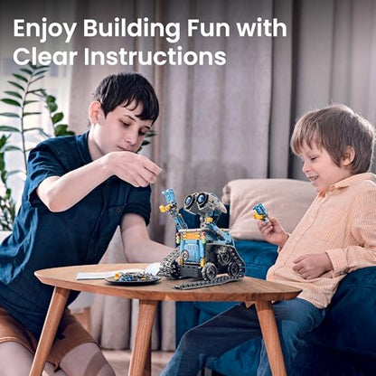 Sillbird Building Robot Kit with Remote Control STEM Gift for Boys Age 8-12 - color: 2-blue