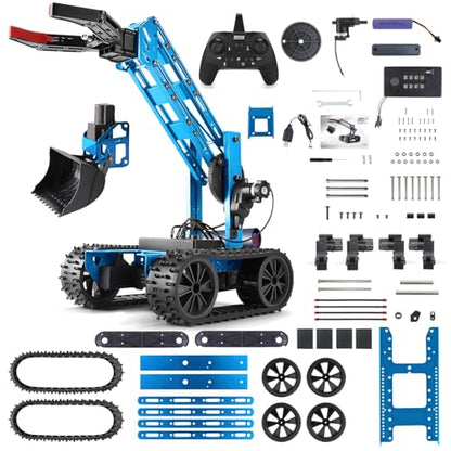 Robotic Arm Kit, Robot Kit for Kids Age 8+,STEM Building Toys 4-DOF Electronic Programming DIY Robots for Boys and Girls, Educational Science Projects,Cool Xmas Birthday Gifts for Kids. - color: Blue