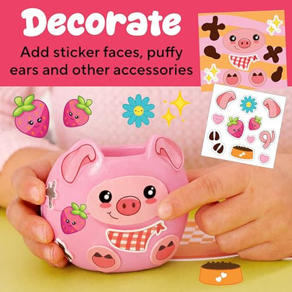 Creativity for Kids Plant-a-Pet Barnyard Pig Kit | Decorate, Plant & Grow Your Own Pet | Chia Seed Gardening Craft | Spring Crafts & Screen-Free Kids Activity (Ages 6+) - style: Pig