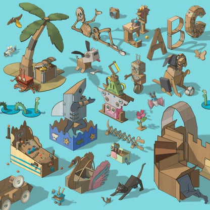 Makedo Explore | Safe Cardboard Construction Tool Kit for Kids, 50 Pieces