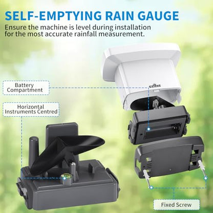 Wireless Rain Gauge Outdoor with Rain Collector