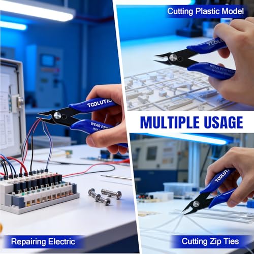 Small Wire Cutters Micro Flush Snips Zip Tie Cutter-10 Pack - size: 10 Pack