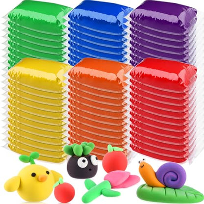 VioraWhite 72 Pcs 38oz Air Dry Clay Bulk Modeling Clay,Fresh Color - color: Fresh Color