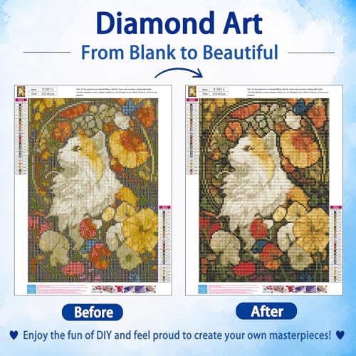 AUKELHJ Cat Diamond Art Kits for Adults, Diamond Painting, 12x16 Inch - color: 11-Cat, size: 12X16 inch