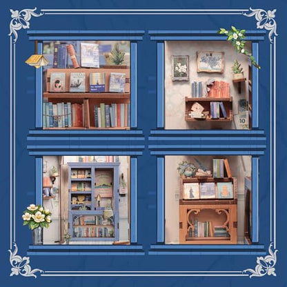 CUTEBEE Book Nook Kit for Adults, DIY Miniature House Kit, Mini House - color: Literature Bookstore