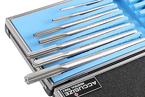 Accusize Industrial Tools Chucking Reamer Set, 1/8" to 1/2" by 1/16", 7 Pc - size: Fractional 1/8" thru 1/2" by 16ths