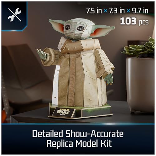 4D Build, Star Wars Grogu 3D Model Kit, Star Wars Collectibles & Desk Decor, Adult Puzzle, Building Toys, 103 Pieces, 3D Puzzles, Gift Ideas for Ages 12 & Up - style: Grogu 103 pcs