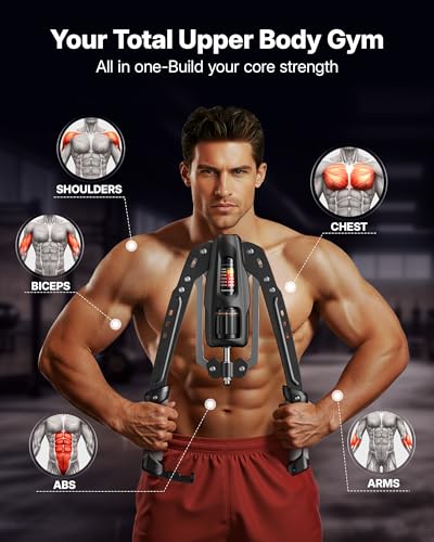 Merach Twister Arm Trainer, 22-440lb Hydraulic Power Forearm Strengthener - color: Grey