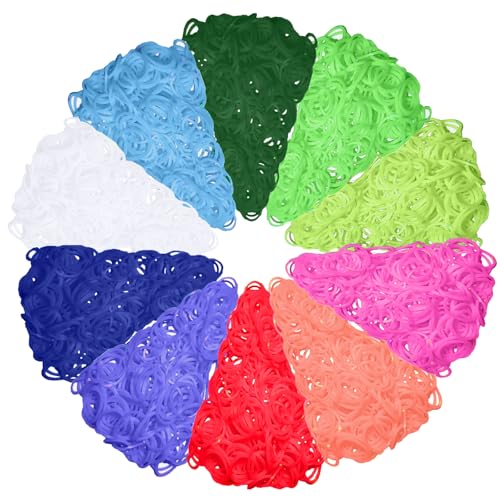 10 Colors 3000+ Rubber Band Bracelet Kit, DIY Loom Bracelet Making for Kids - color: 10 Colors B Series