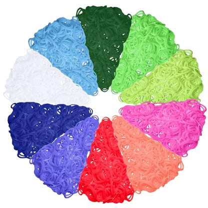 10 Colors 3000+ Rubber Band Bracelet Kit, DIY Loom Bracelet Making for Kids - color: 10 Colors B Series