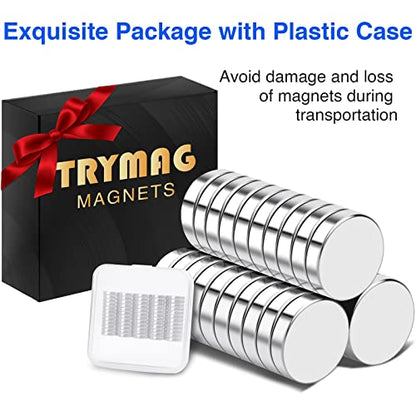 TRYMAG Small Strong Magnets, 12x3mm Rare Earth Magnet, 30Pcs - color: Silver, size: 12x3mm-30Pcs