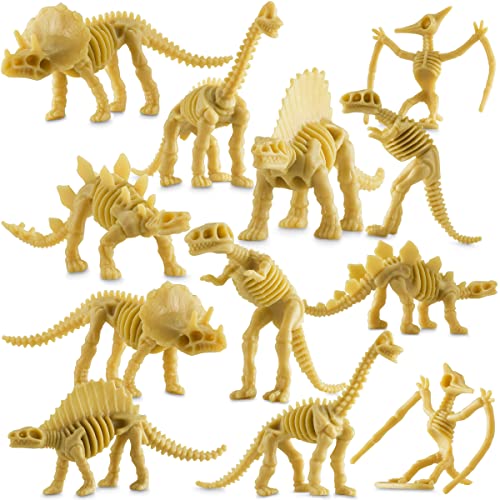 Dinosaur Fossil Skeleton (Pack of 24) 3.7 Inch Assorted Dino Toys for Kids - style: 24-Pcs