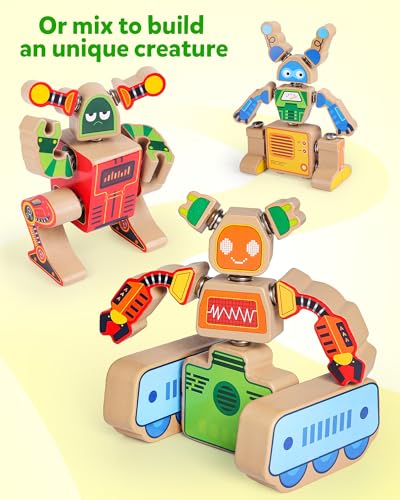 Coogam Fine Motor Building Robot Blocks for 3 4 5 Years Old Kids - style: Robot