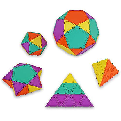 3D Building Set for Learning Math, Includes Many Online Activities, 32-pc, Made in USA (Pentagon/Triangle)