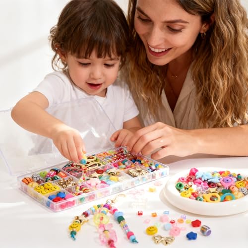 MYCUTEY 304Pcs DIY Keychain and Bag Charm Making Kit - color: Keychain kit-B
