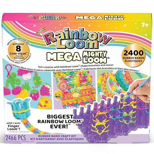 Rainbow Loom Mega Mighty Loom - 2400 Rubber Band Jewelry Craft Kit