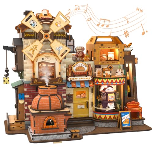 3D Wooden Puzzle for Adults, 576 Pcs Kinetic Mechanical Model Bread Factory