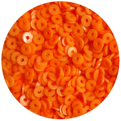 Orange Clay Beads for Bracelets Jewelry Making - color: Orange Clay Beads