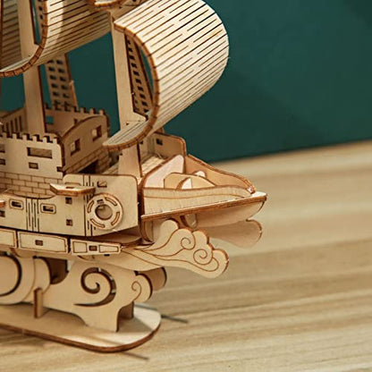 3D Wooden Puzzles Ocean - Sailboat Model Kits, Brainteaser and Puzzle for Christmas/Birthday,Gifts for Adults and Teens to Build Combination - style: Sailboat