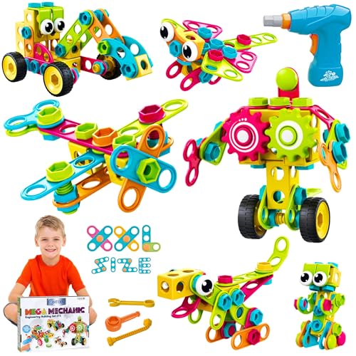 Contixo ST3 Kids Toys - 223 PCs 3D Building Blocks STEM Construction Playboards Creativity, Imagination, Recreational, Educational for Children Toddler, 3+ Year Old Boys and Girls - style: STEM-223pcs