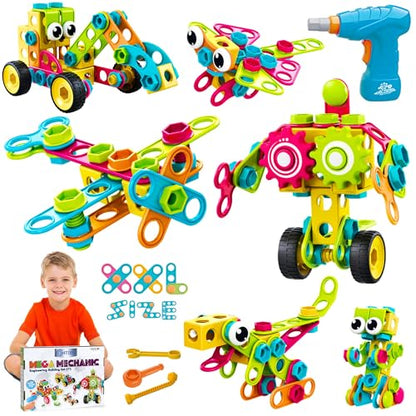 Contixo ST3 Kids Toys - 223 PCs 3D Building Blocks STEM Construction Playboards Creativity, Imagination, Recreational, Educational for Children Toddler, 3+ Year Old Boys and Girls - style: STEM-223pcs