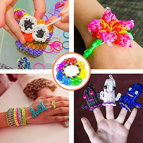 12750pcs Loom Rubber Bands Refill Kit in 26 Color with 500 Clips,6 Hooks, Premium Bracelet Making Kit for Kids Weaving DIY Crafting Gift
