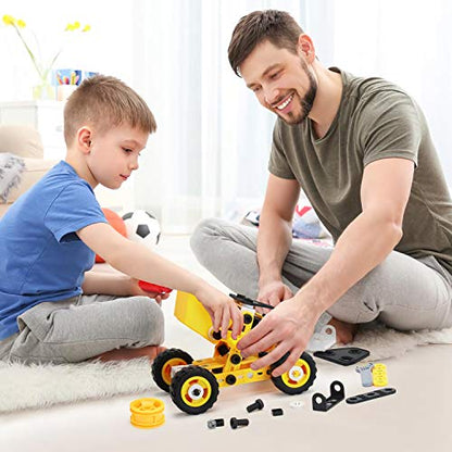 Mobius STEM Building Toy Set, 100 Pieces, 8-in-1 DIY Kit, Ages 5+ - color: Yellow & Black - 8-in-1 - 100 Pcs