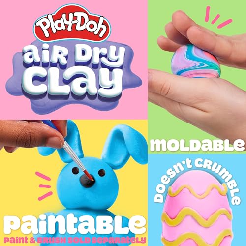 Play-Doh Scented Air Dry Clay, 3-Pack Spring Bundle, Includes 1 Green Watermelon, 1 Blue Cotton Candy, 1 Pink Bubblegum - color: Spring