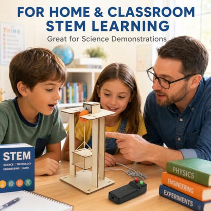 Toyvian Motorized Wooden Elevator STEM Projects for Kids Ages 8-12, DIY Working Lift Model with Controller, Physics Engineering Science Experiment Kit, 3D Wooden Puzzle Building Toy