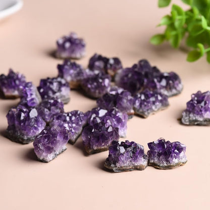 Genuine Real Amethyst Clusters Rough Purple Rock Raw Natural Cave Raw Crystal Cluster Energy Reiki Healing Stones Tower Bulk (Uruguay Amethyst Cluster 200g) - color: Purple Uruguay Amethyst Cluster 200g