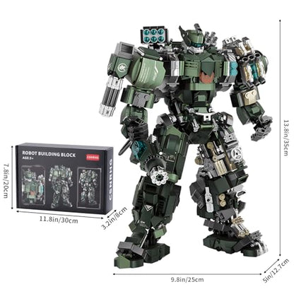 CSNRHG Mech Robot Model Building Blocks Toy Set Birthday for Age 8+ Children Adults Teens 1403 Pieces - color: Mobile Mecha